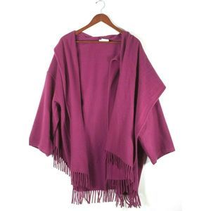 Salvatore Ferragamo S Pink Cashmere Fringe Jacket